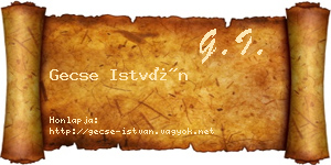 Gecse István névjegykártya