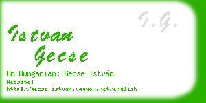 istvan gecse business card